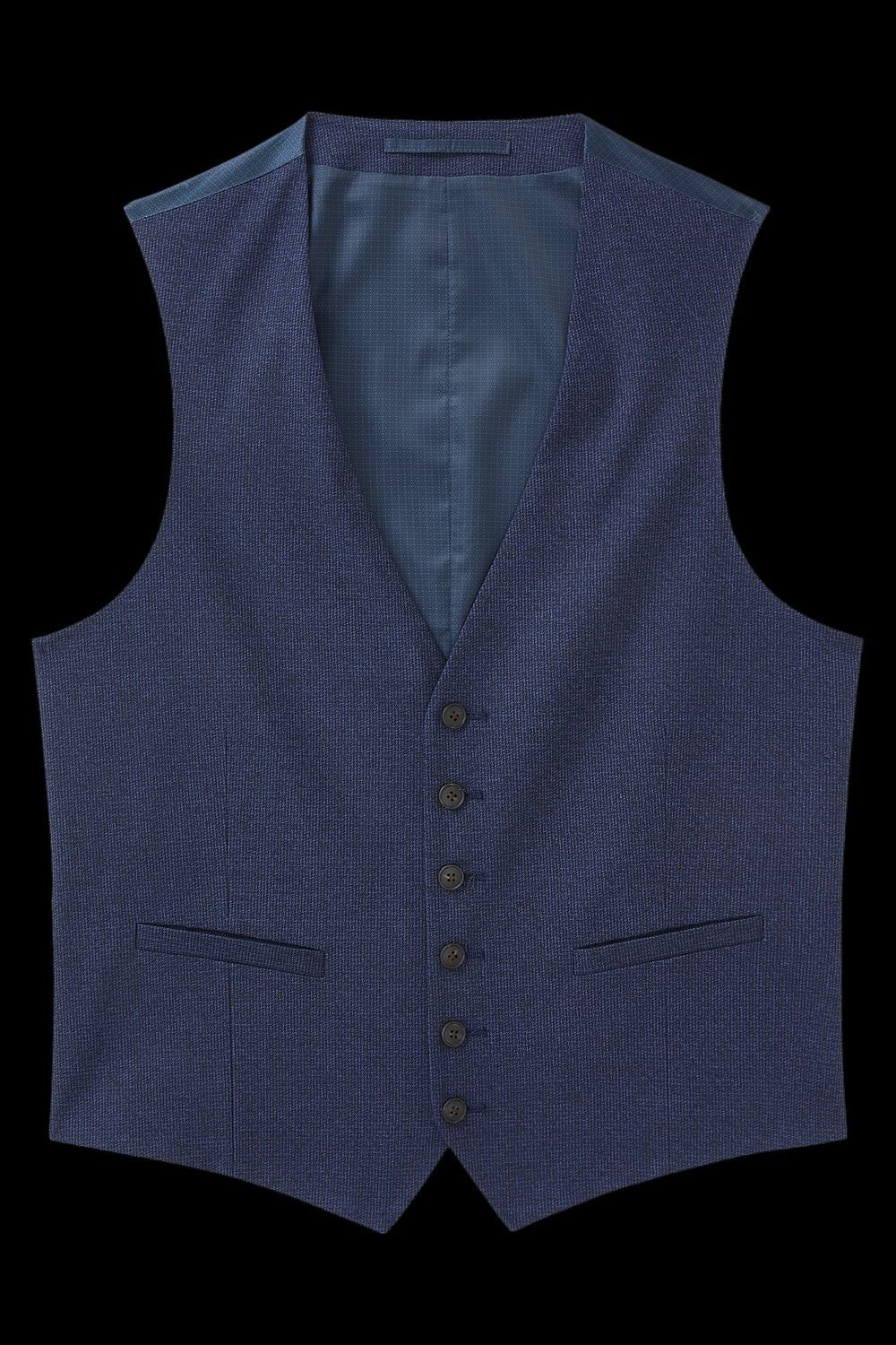 Burton Burton Men's Navy Marl Slim Fit Waistcoat - 4