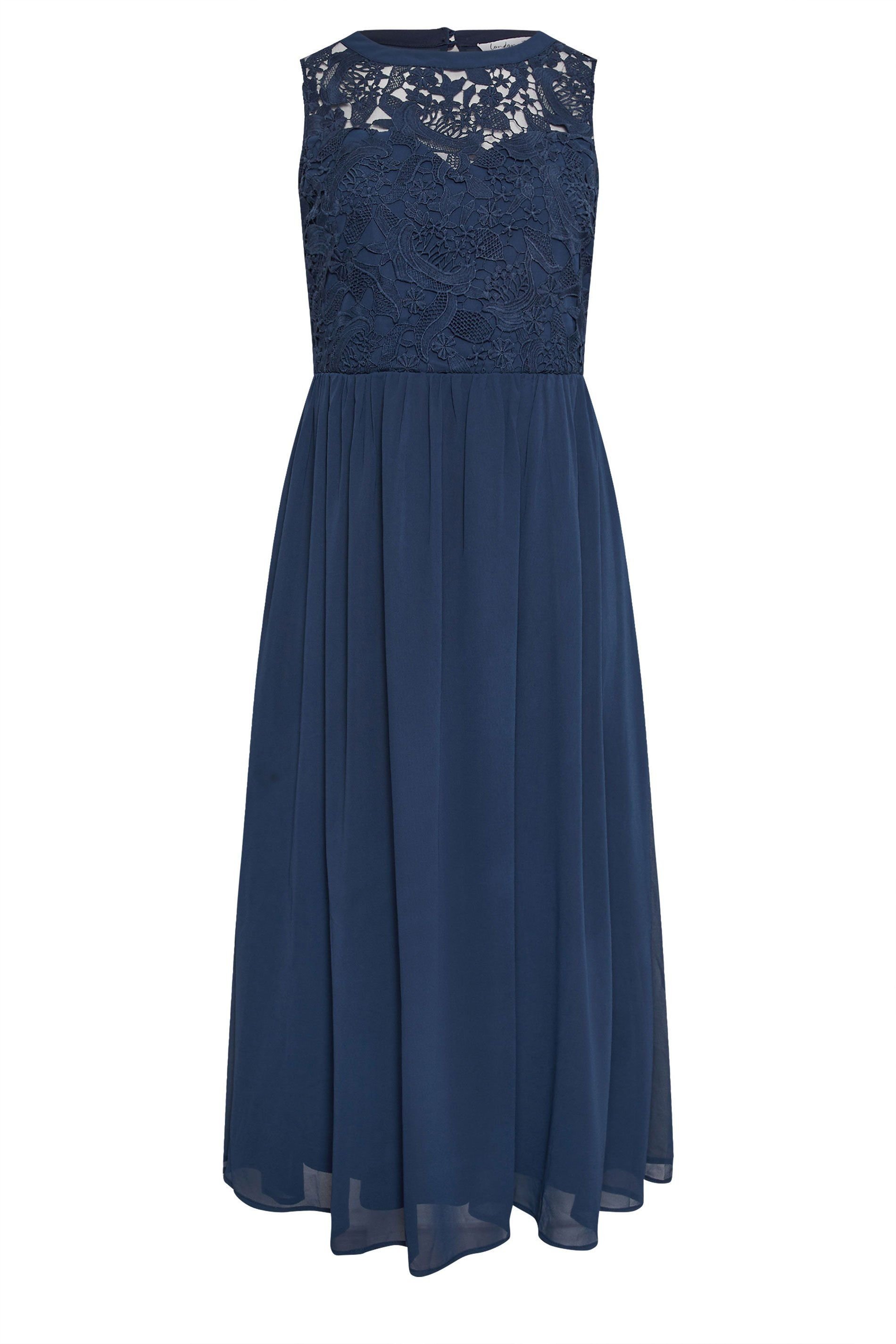 Yours Yours Women's Lace Bodice Maxi Dress in Blue - 2