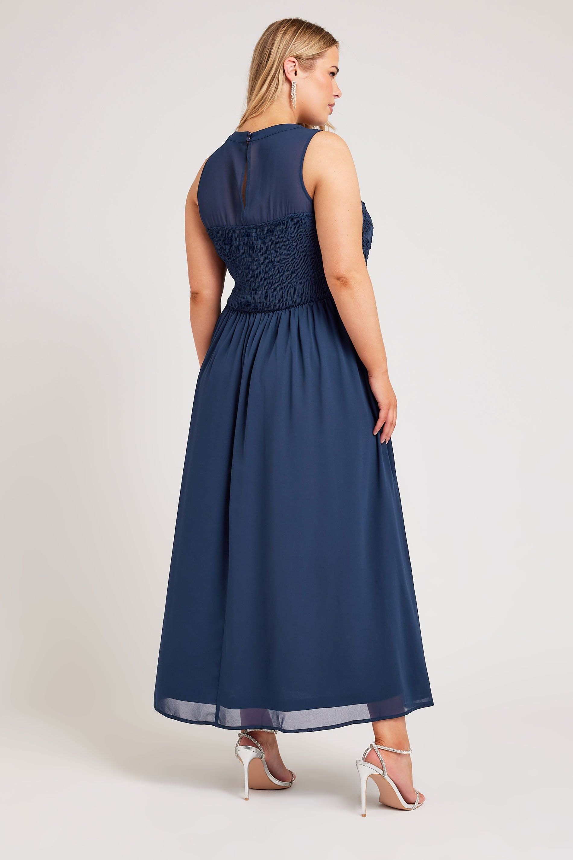 Yours Yours Women's Lace Bodice Maxi Dress in Blue - 4