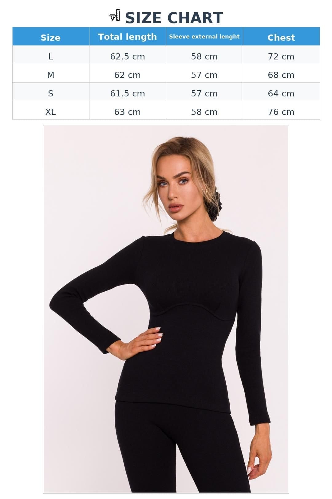 Love Lace Love Lace Women's Ribbed Cotton Knit Corset Style Blouse in Black - 4