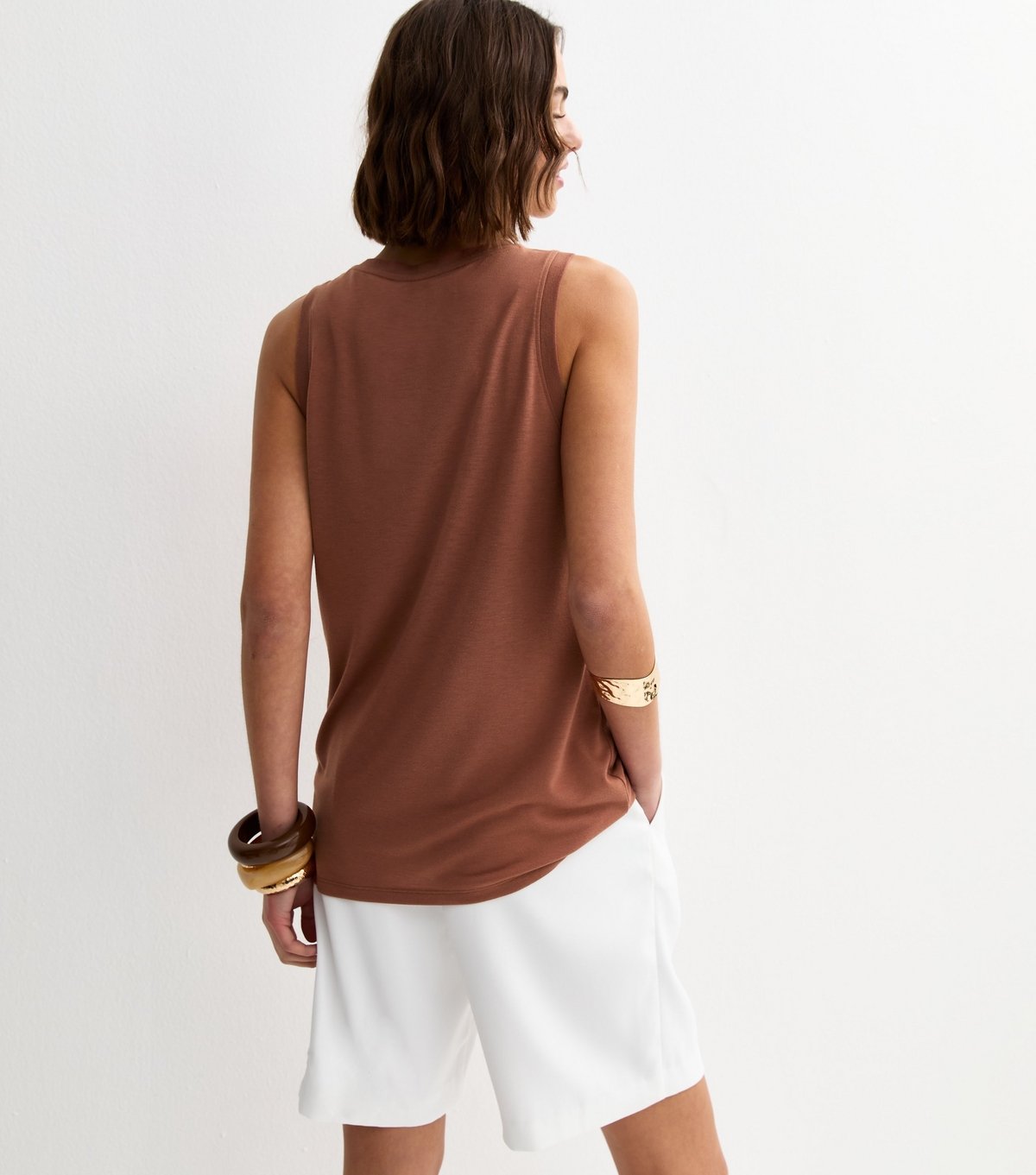 New Look Women's Tan Relaxed Fit Vest New Look - 4