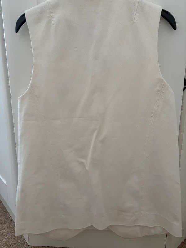 H&M H&M White twill Waistcoat – Brand New with Tags size Small
