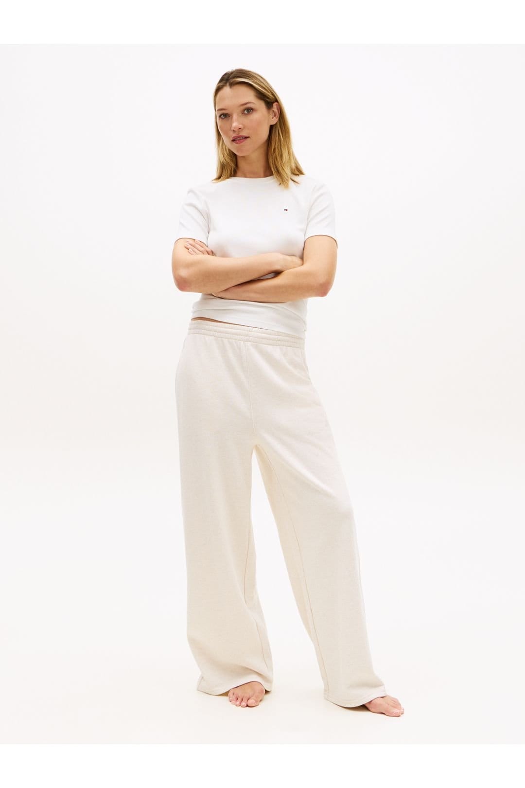 Tommy Hilfiger Tommy Hilfiger Women's Wide Leg Pants Beige Heather - 4