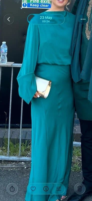 ASOS Design Green silk dress