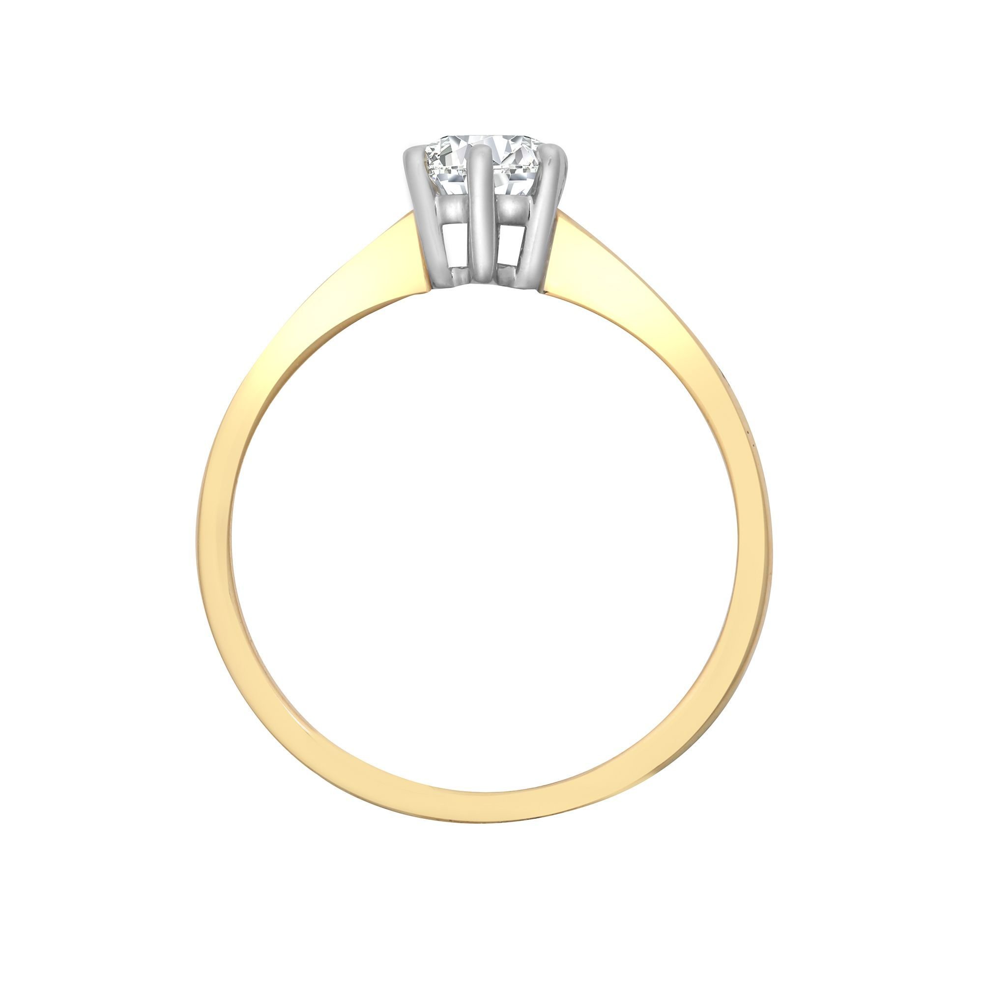 Jewelco London Jewelco London Women's 18ct Gold 0.5ct D/VS Lab Grown Diamond Solitaire Engagement Ring - 2