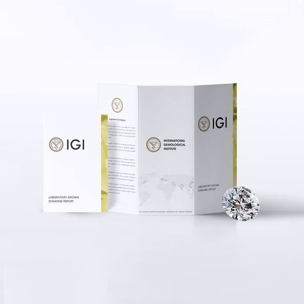 Jewelco London Jewelco London Women's 18ct Gold 0.5ct D/VS Lab Grown Diamond Solitaire Engagement Ring - 3