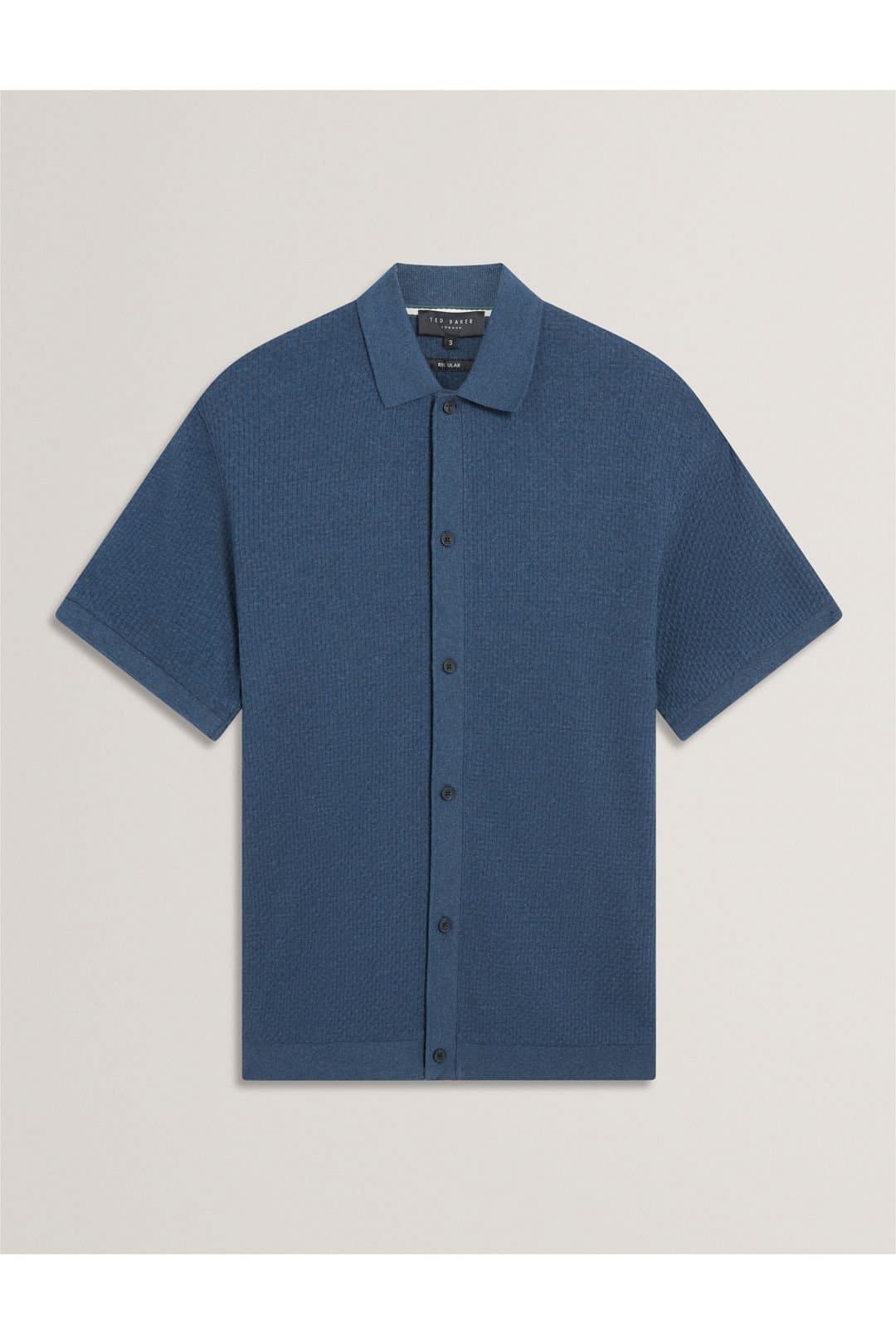 Ted Baker Ted Baker Men's CONNYRSS Regular Button Through Polo Mid-Navy in Navy
