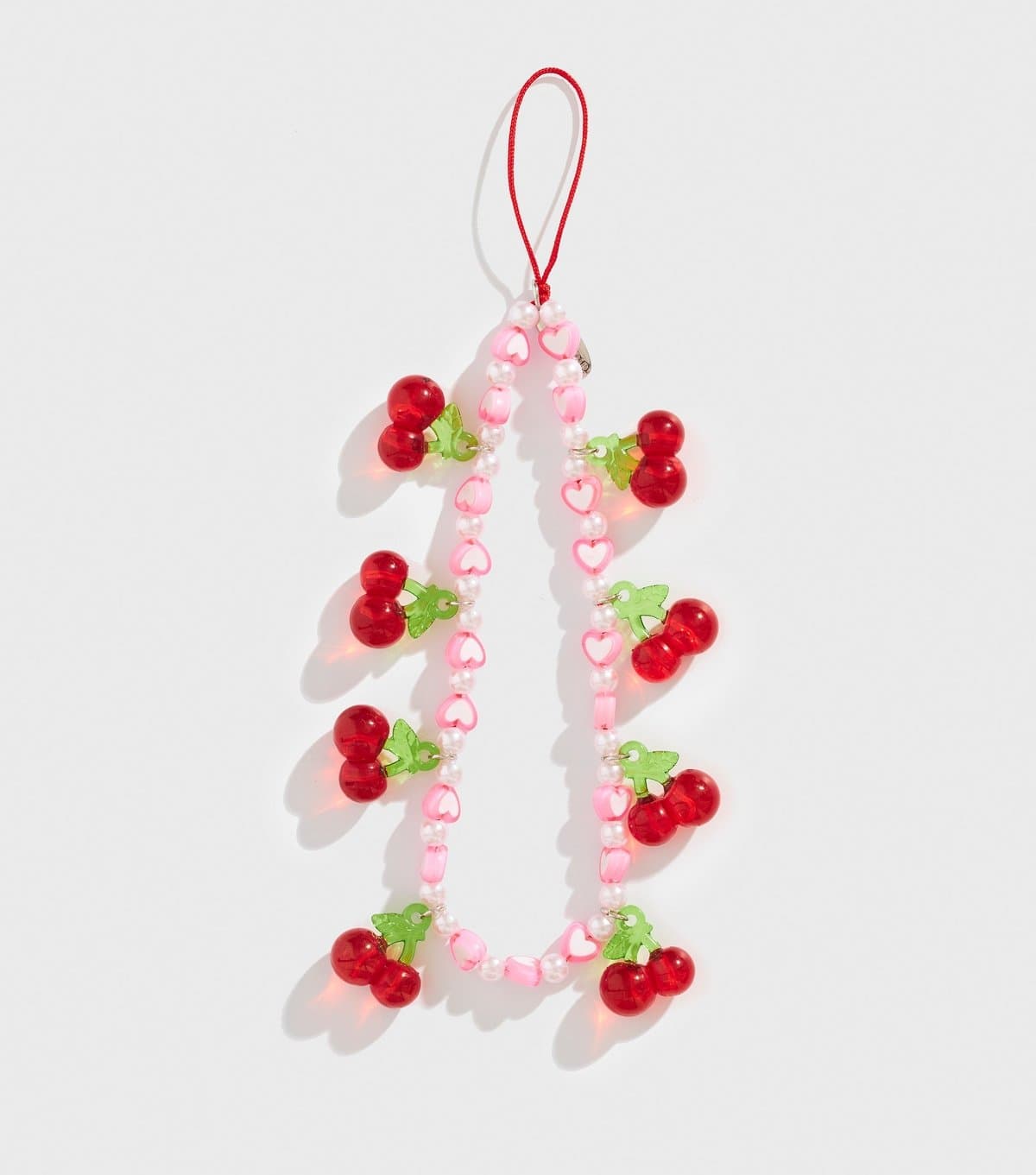 Skinnydip Pink Cherry Beaded Phone Strap Skinnydip New Look