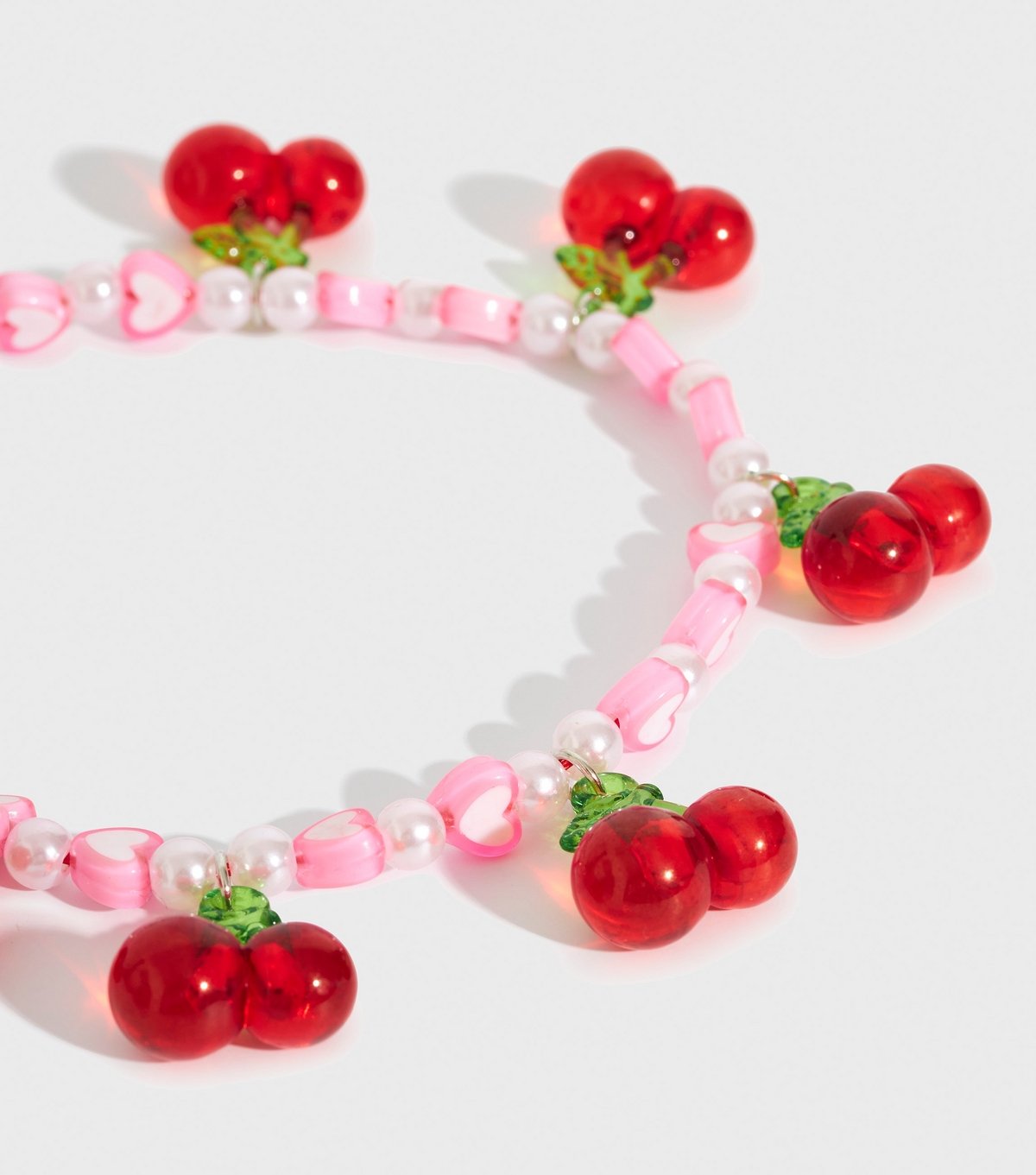 Skinnydip Pink Cherry Beaded Phone Strap Skinnydip New Look - 3