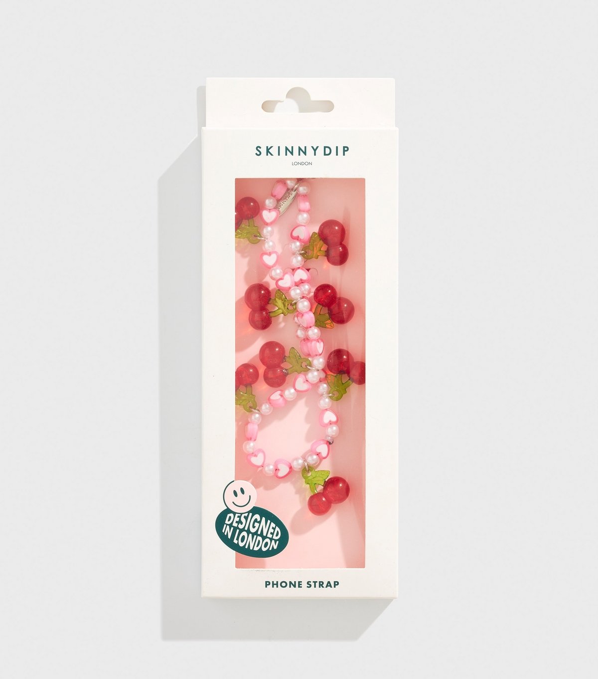 Skinnydip Pink Cherry Beaded Phone Strap Skinnydip New Look - 4