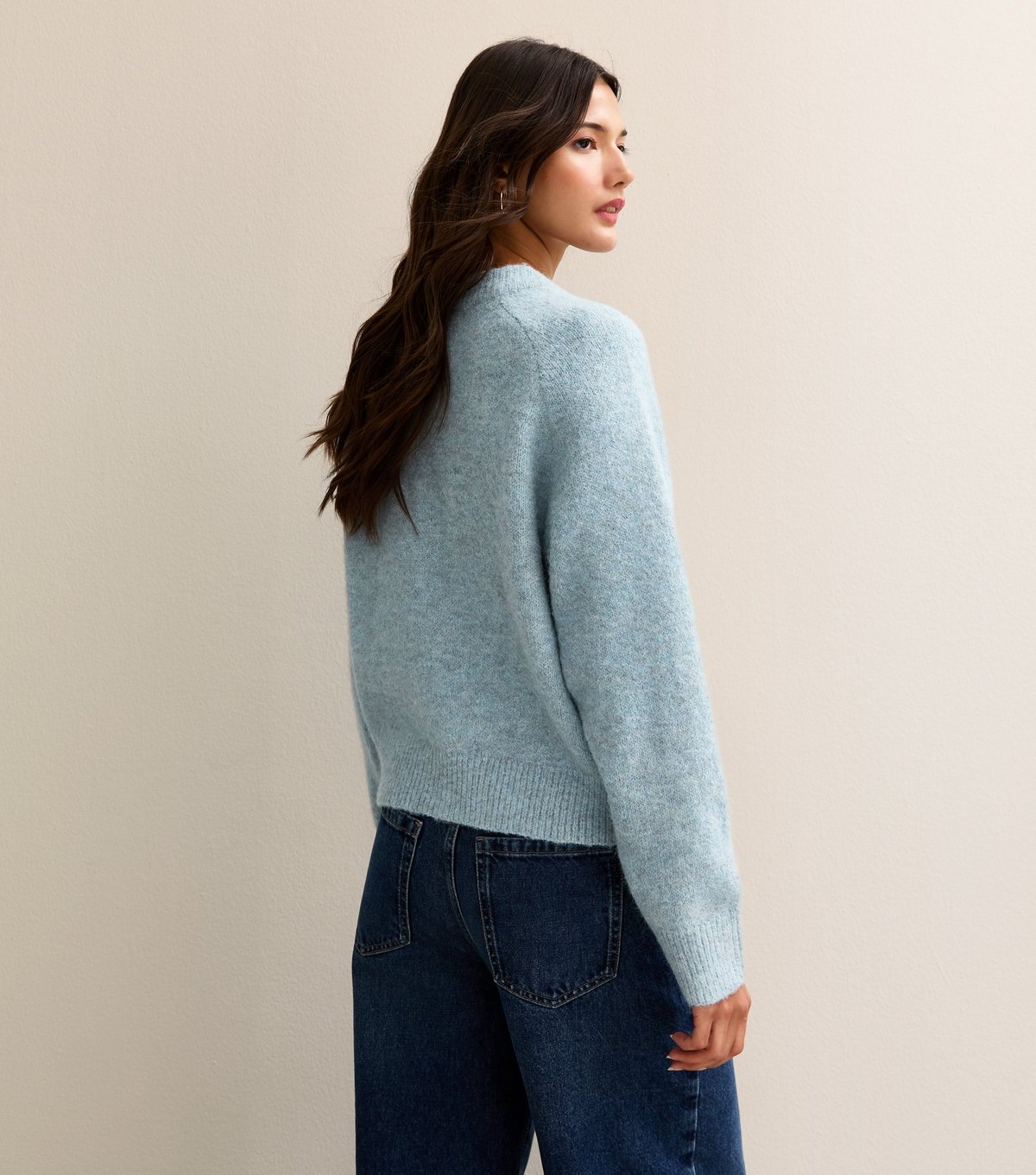 New Look Women's Light Blue Double Pocket Textured Knit Cardigan New Look - 4