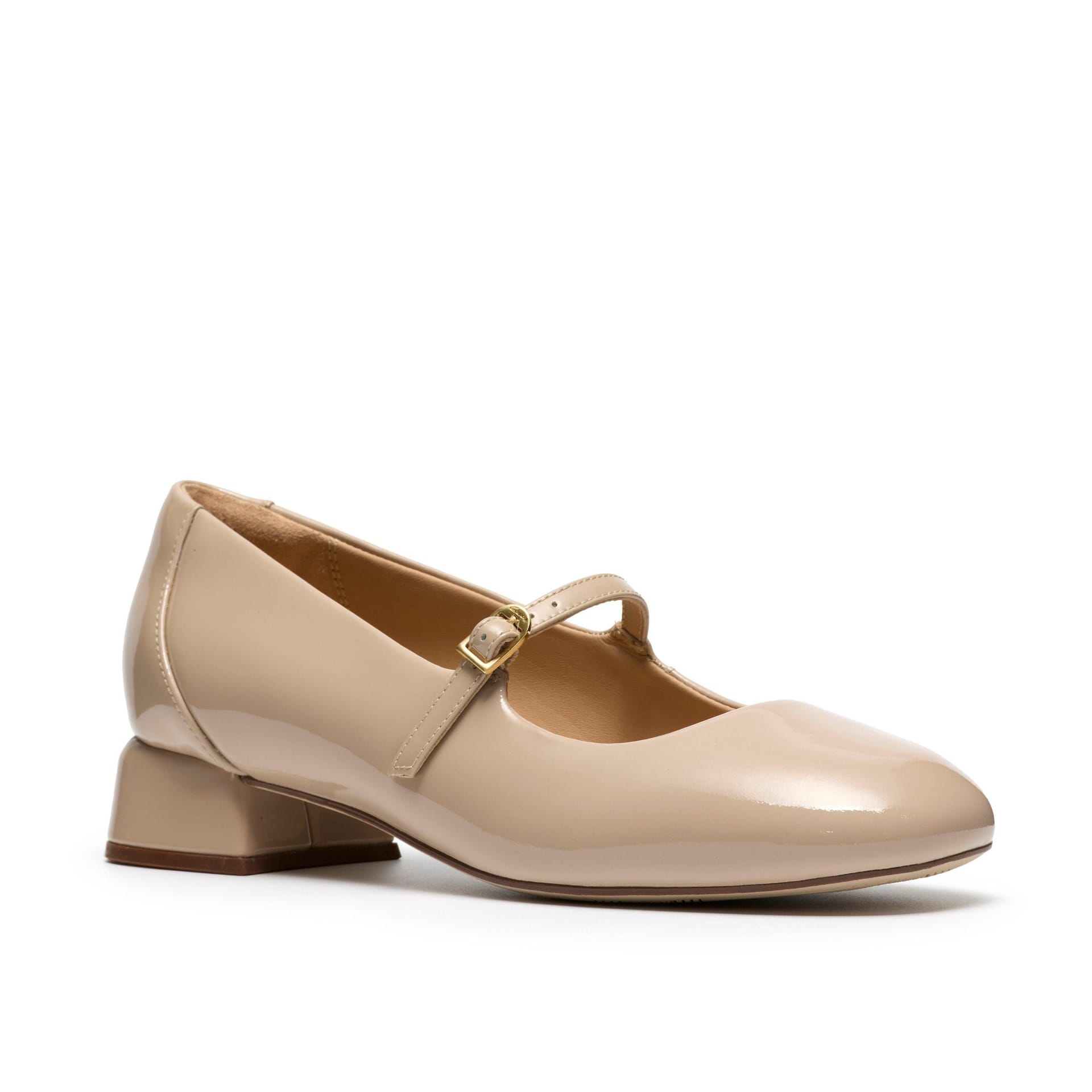 Clarks Clarks Women's Daiss30 Bar Beige Patent Court Shoes, Mary Jane - 4
