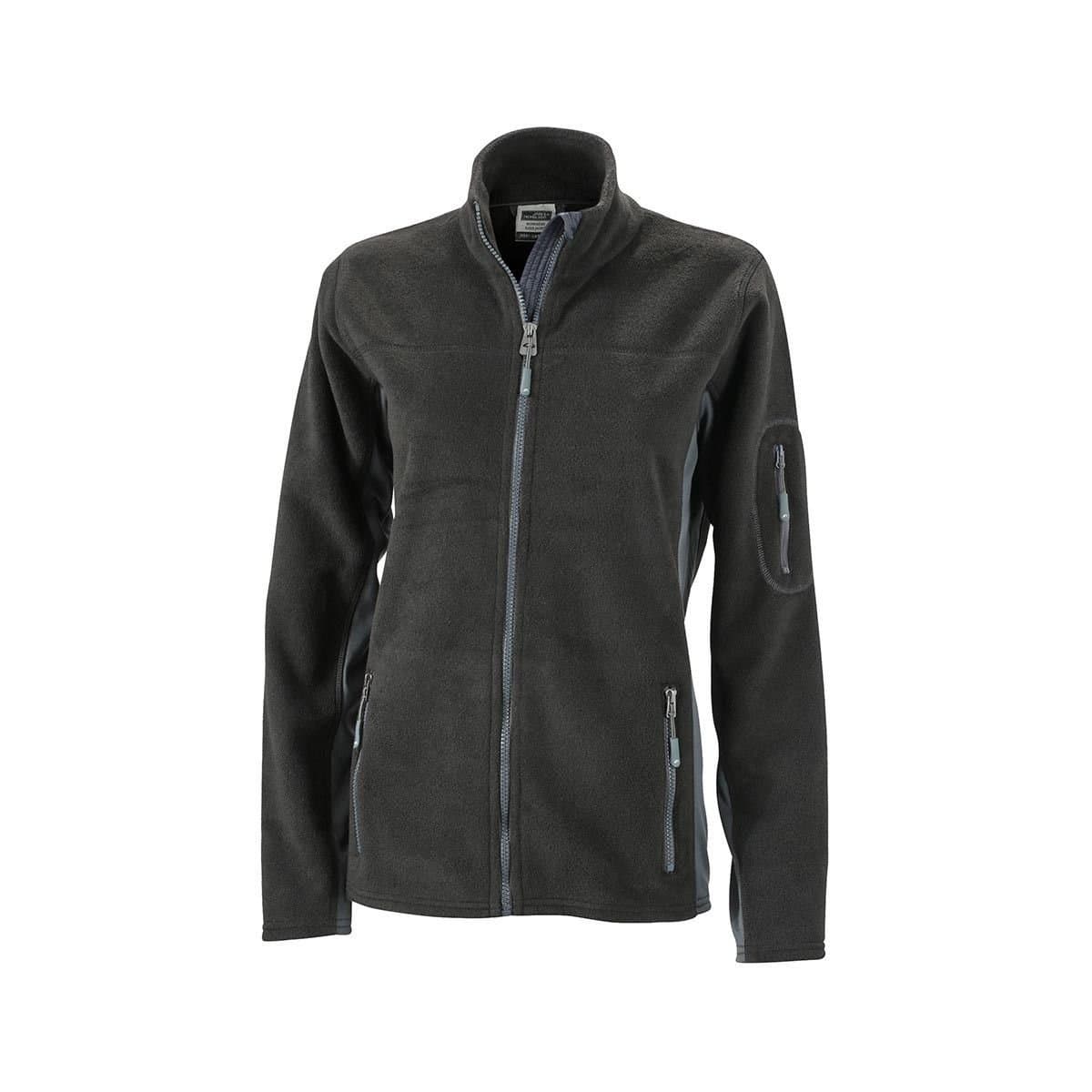James and Nicholson James and Nicholson Women's Strong Work Fleece Jacket in Black