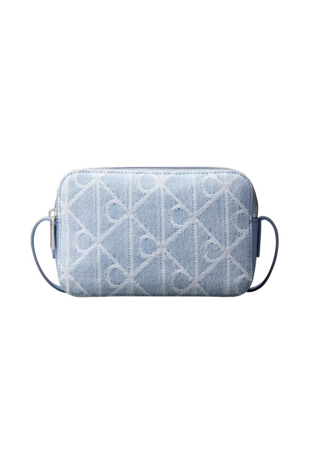 Calvin Klein Calvin Klein Women's Emblem Aop Denim Camera Bag Denim Jqd Light Wash in Blue - 2