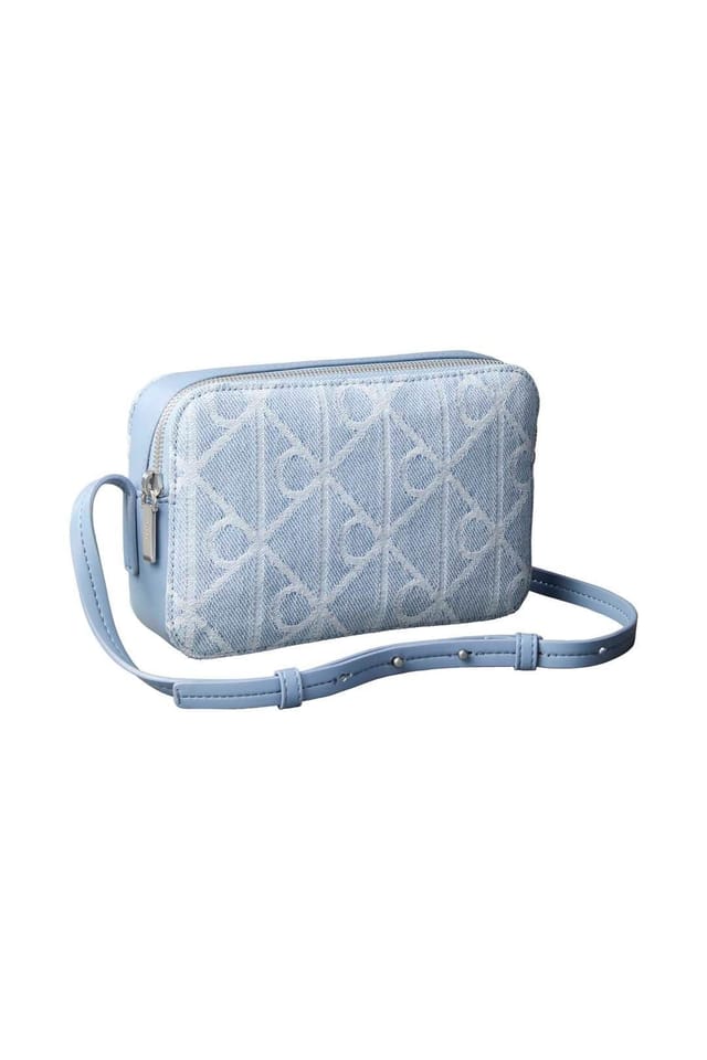 Calvin Klein Calvin Klein Women's Emblem Aop Denim Camera Bag Denim Jqd Light Wash in Blue - 2