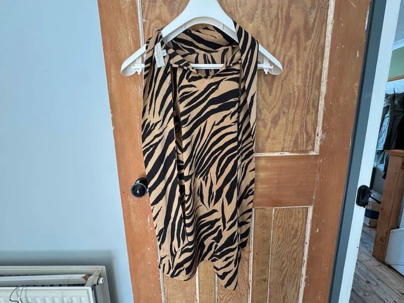 Never Fully Dressed Never Fully Dressed zebra print halter neck top