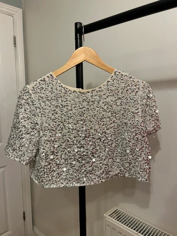 Topshop Topshop embellished crop top