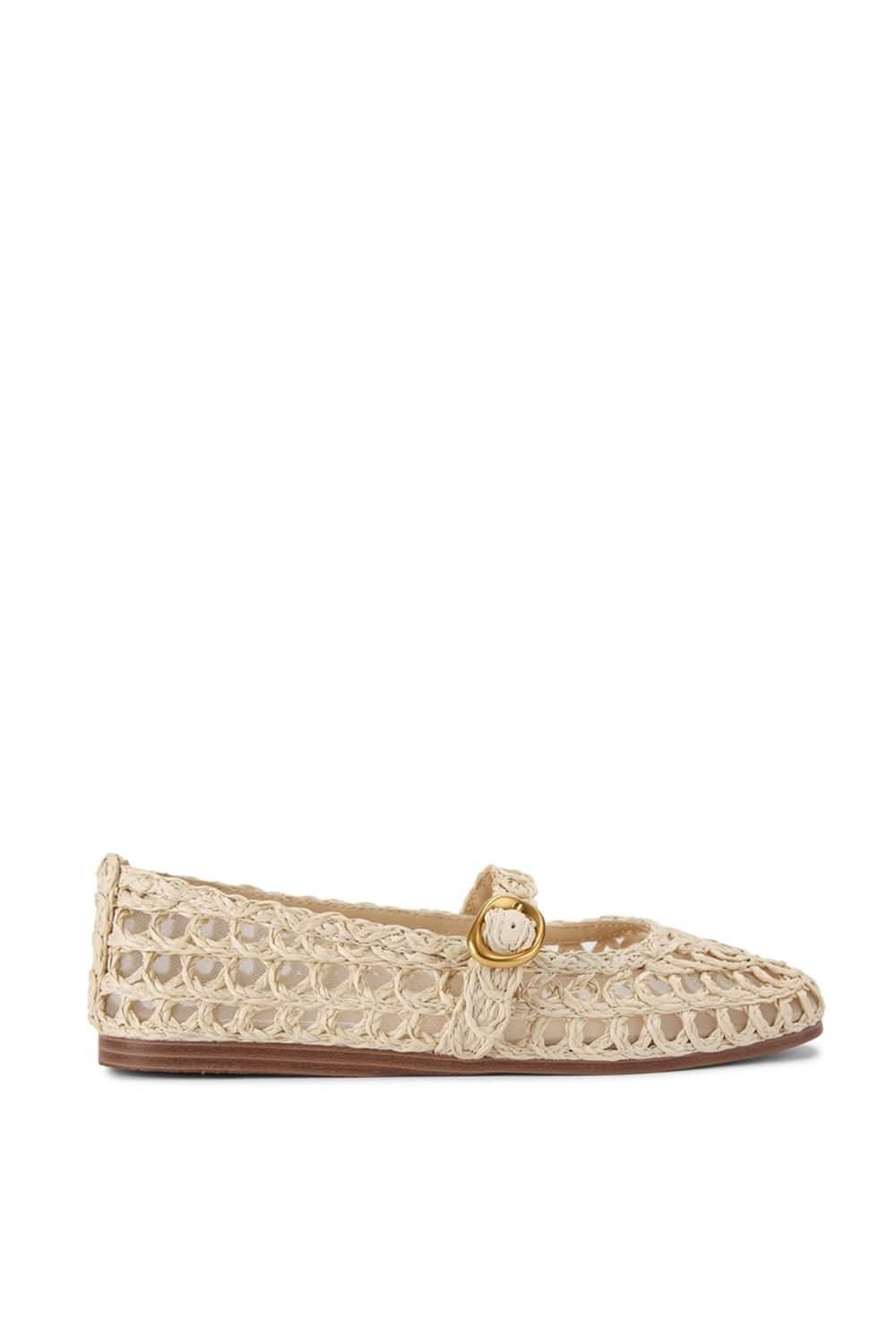 Steve Madden Steve Madden Beige Raffia Flats for Women