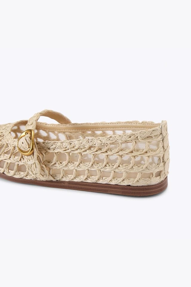 Steve Madden STEVE MADDEN Women's 'Melody Raffia' Flats in Beige - 3