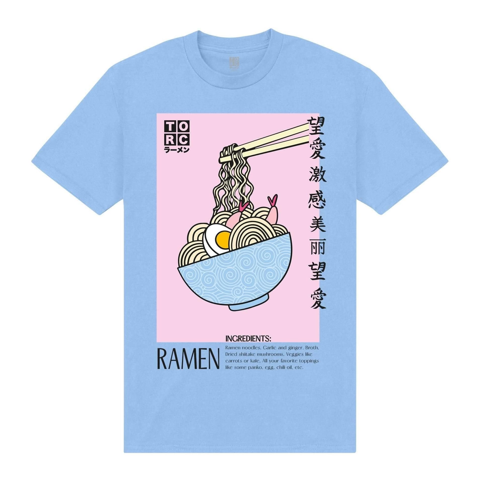 TORC TORC Men's Ramen Ingredients T-Shirt in Light Blue