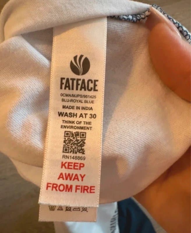 FatFace FatFace Men’s White & Blue Raglan Graphic T-Shirt Bicycle Print Casual Surf Skate Tee