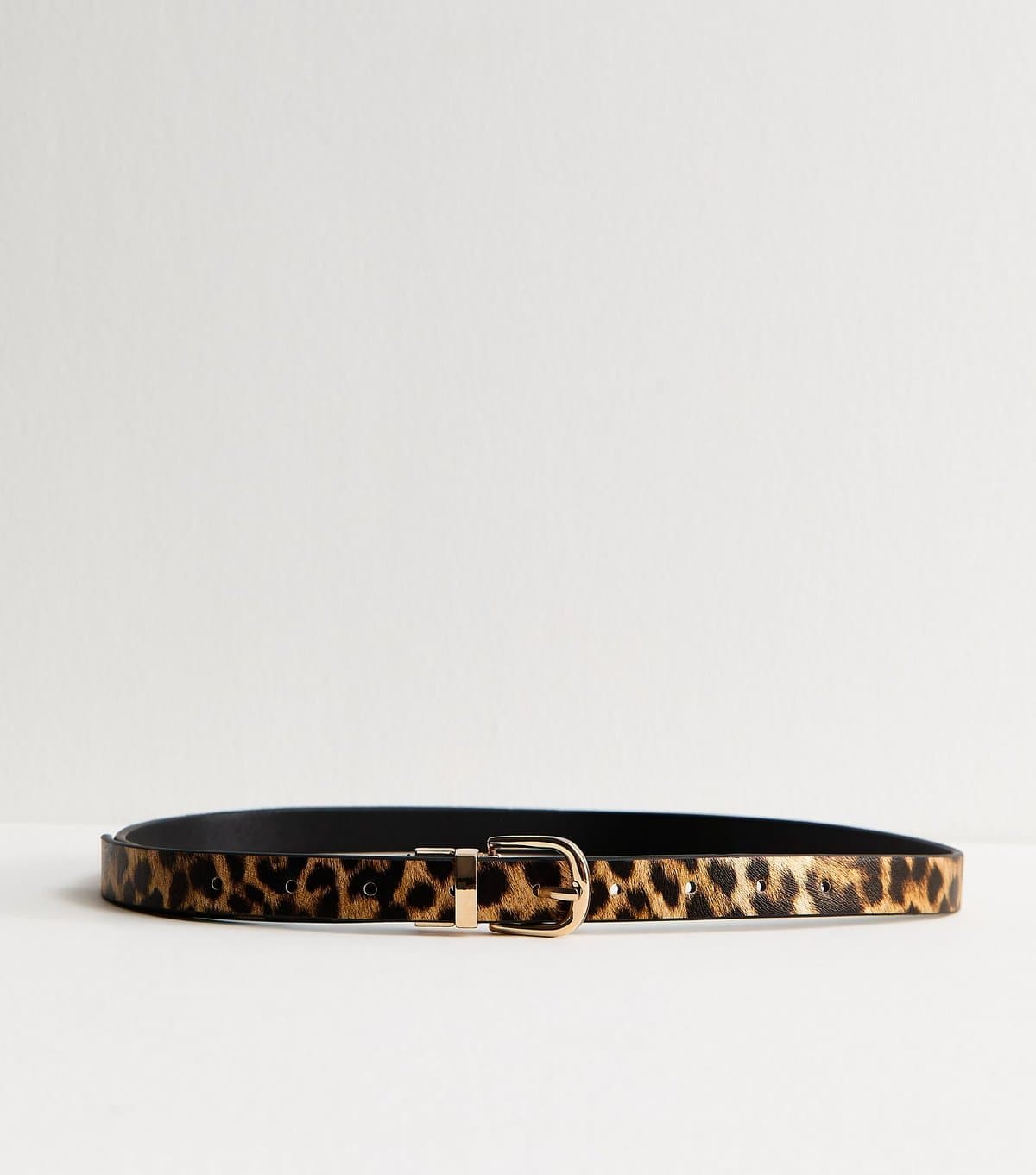 New Look Brown Reversible Leopard Print Jean Belt New Look