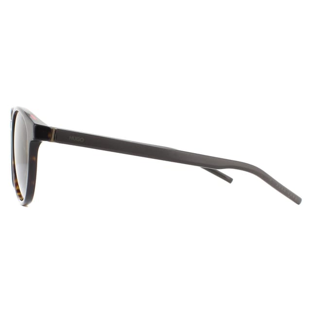 HUGO HUGO Men's Round Havana Green Sunglasses in Brown - 3