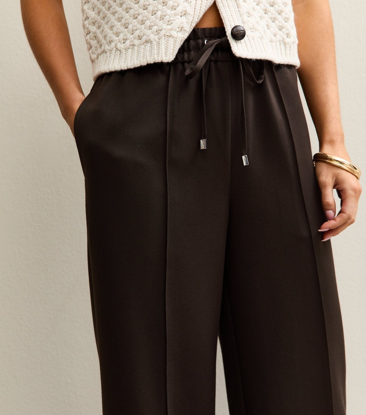 New Look Women's Petite Brown Wide Leg Trouser New Look - 3