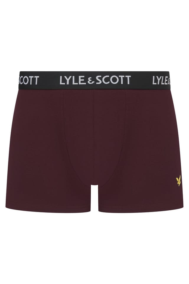 Lyle & Scott Lyle & Scott Men's Willoughby 3 Pack Underwear Wine Tasting - Black - Pine Grove - 3