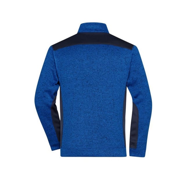 James and Nicholson James and Nicholson Men's Strong Knitted Work Fleece Jacket in Royal - 2