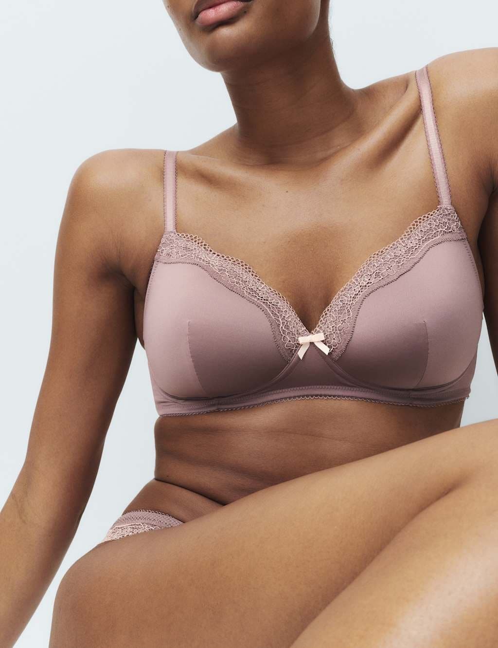 Marks & Spencer M&S Jasmine Lace Non Wired Full Cup Bra (A-E) Praline