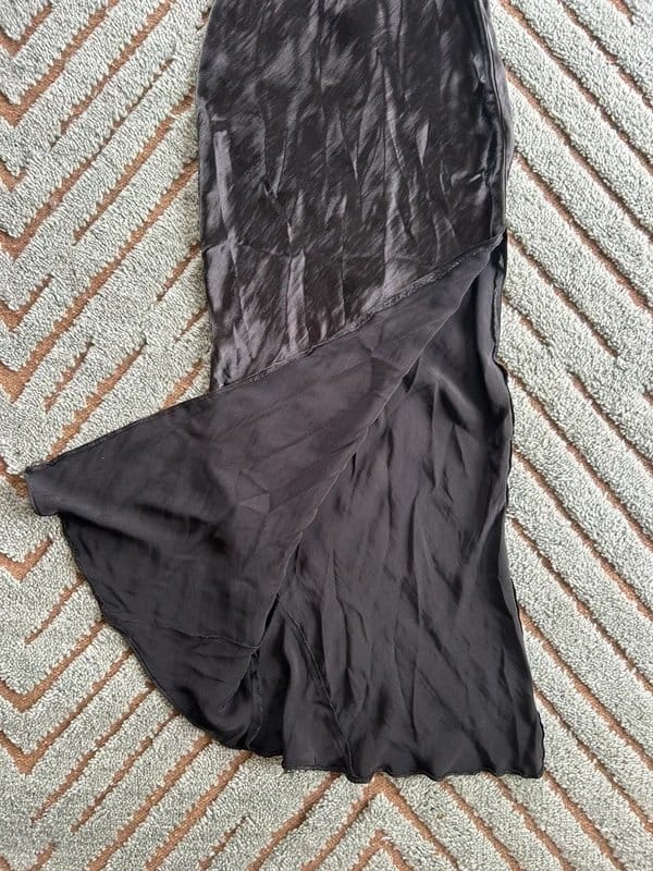ASOS Design Black satin maxi dress - 1