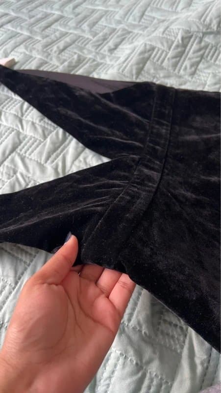 ASOS Black velvet mini dress