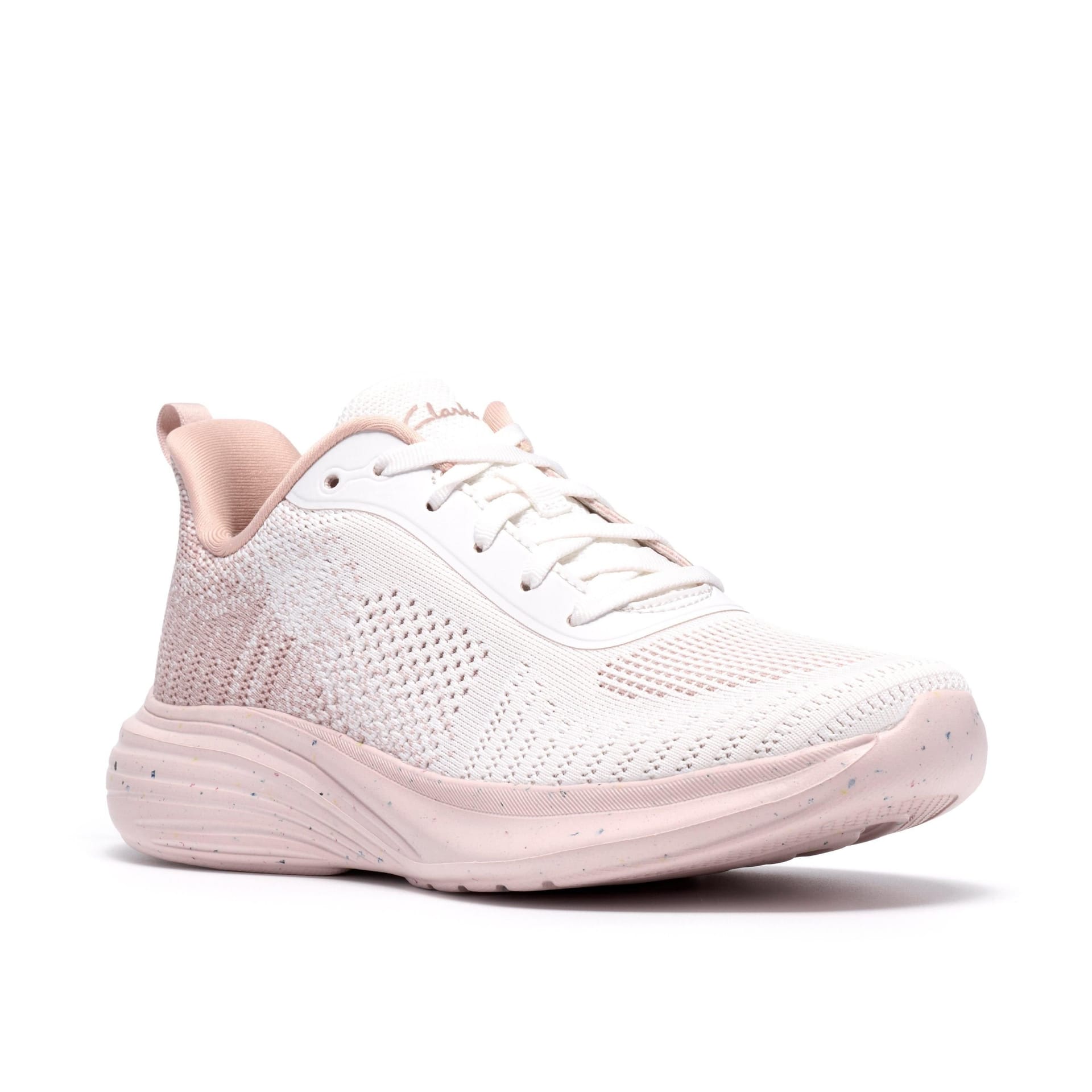 Clarks Clarks Women's Izza Knit Light Pink Combination Trainers - 4