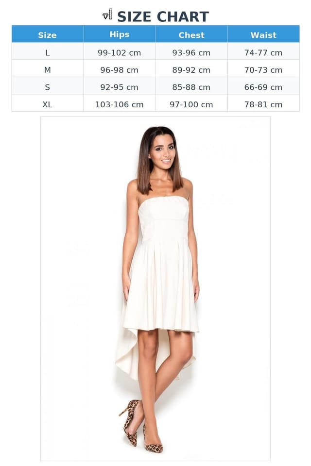Love Lace Love Lace Women's Strapless Asymmetrical Daydress with Elastic Bust in Beige - 3