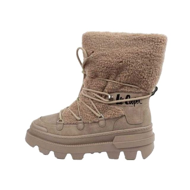Lee Cooper Lee Cooper Women's logical Leather Snow Boots in Taupe - 3