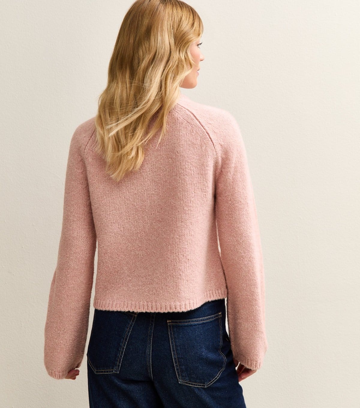 New Look Women's Light Pink Wide Sleeve Raglan Jumper New Look - 4