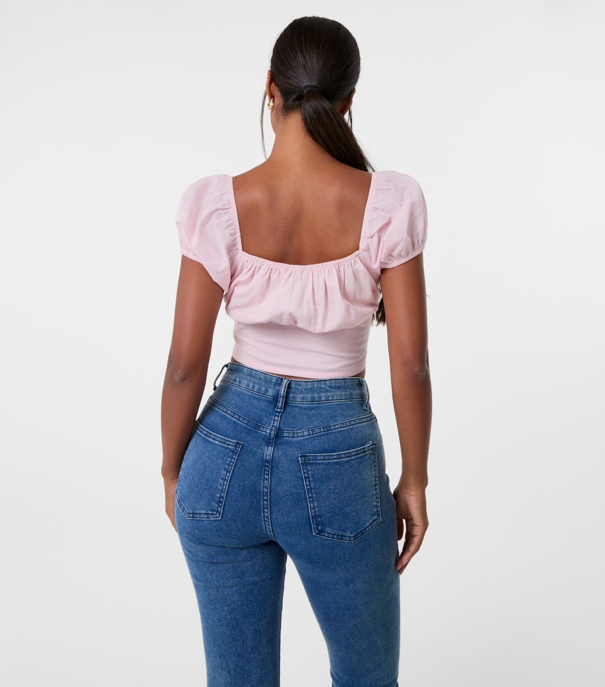Pink Vanilla Women's Pink Broderie Crop Top Pink Vanilla New Look - 4