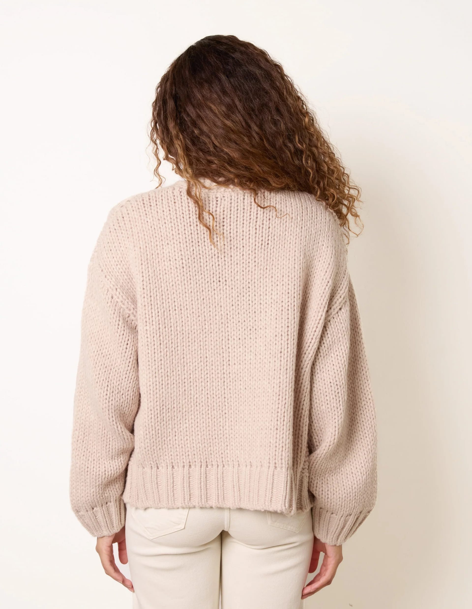 Blue Vanilla Cable Knit Flower Cardigan - 4