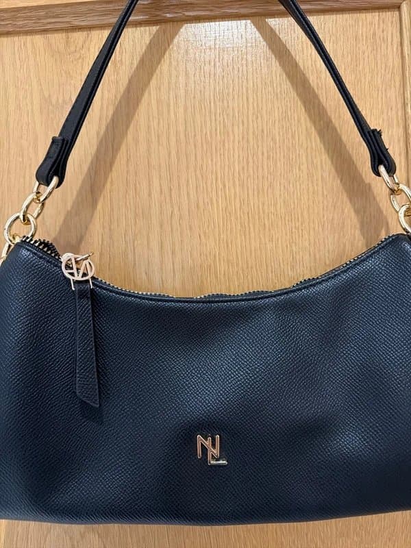 New Look Stylish Black Faux Leather Shoulder Bag from New Look
