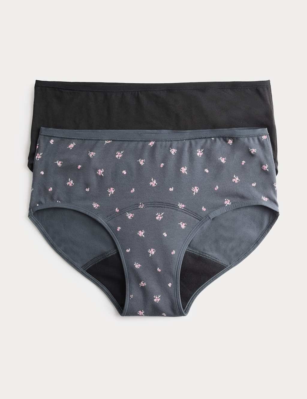 M&S Carbon Period Knicker Shorts 2-Pack