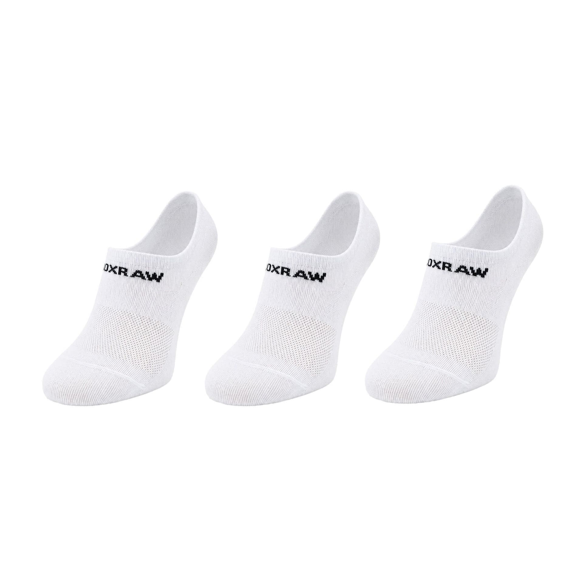 BoxRaw BoxRaw Men's 3-Pack White Low Socks