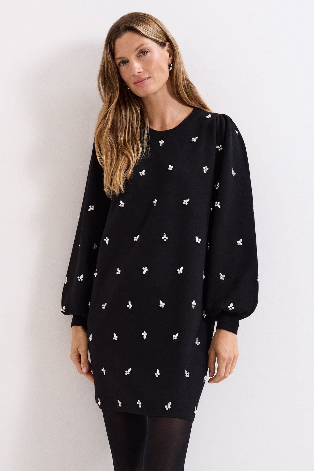 Phase Eight Phase Eight Women's Cindy Jewelled Dress in Black