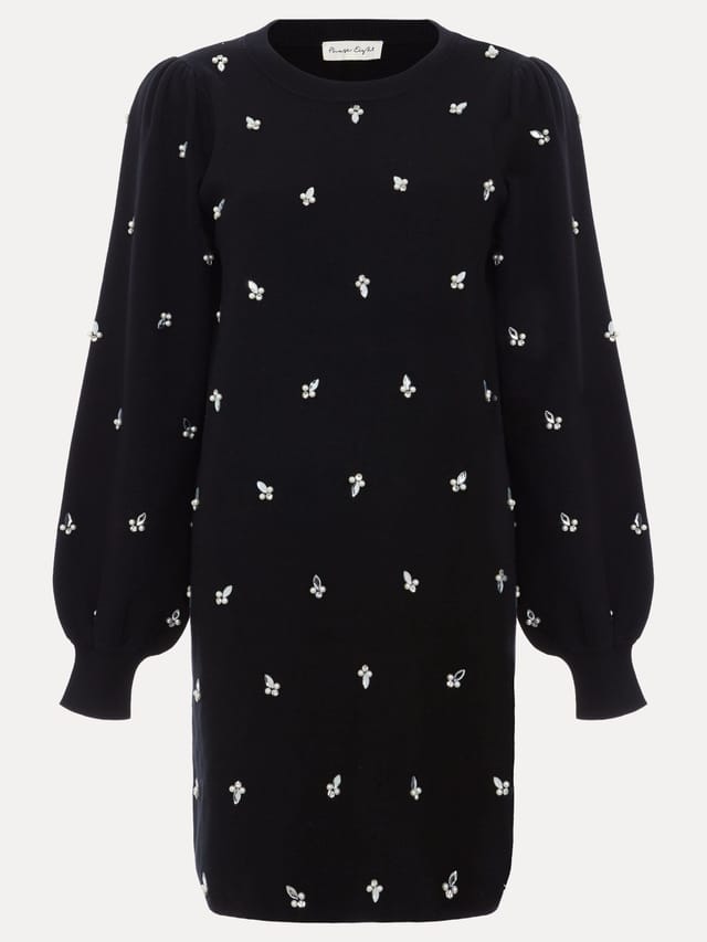 Phase Eight Phase Eight Women's Cindy Jewelled Dress in Black - 2