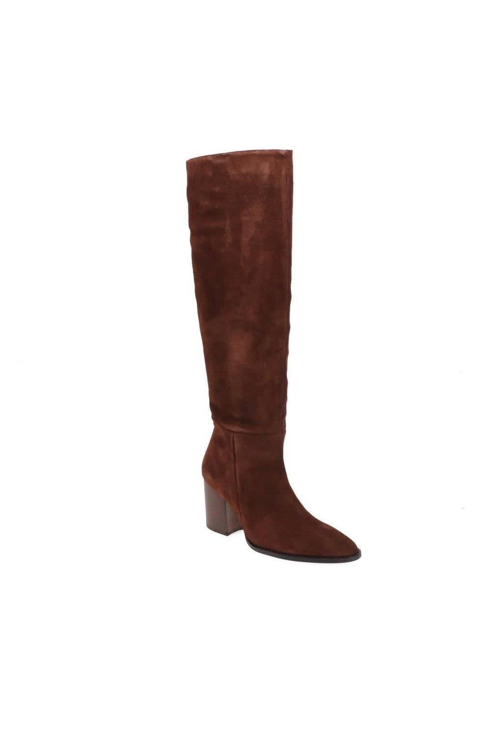 Jones Bootmaker Jones Bootmaker Women's Caliana Suede Long Boots in Dark Brown