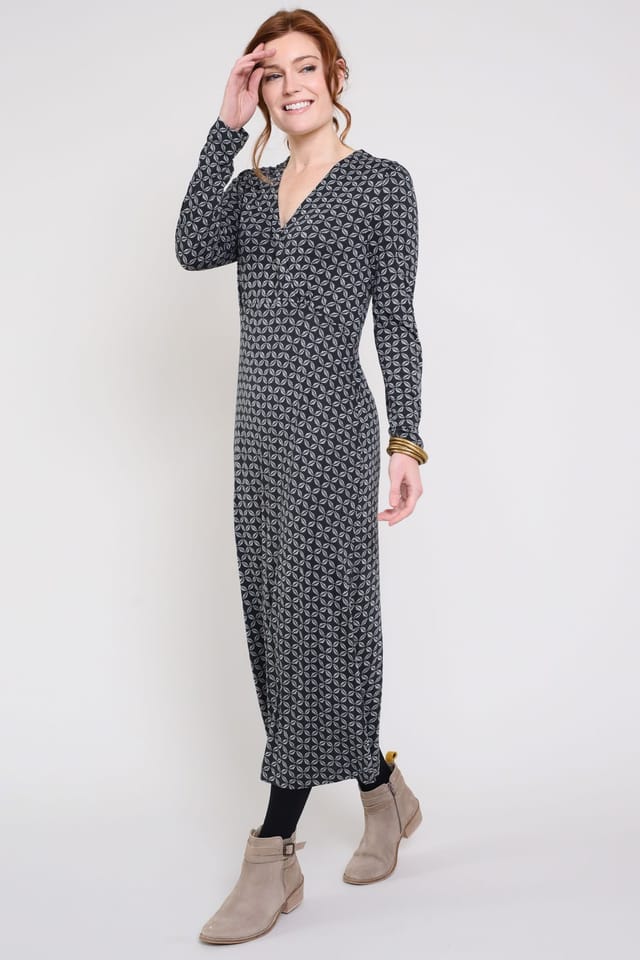 Nomads Clothing Nomads Clothing Women's Womens Mock Wrap Jersey Dress in Black - 3