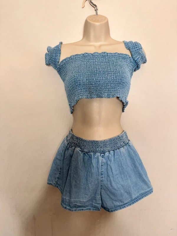 American Apparel American apparel denim 2 piece set