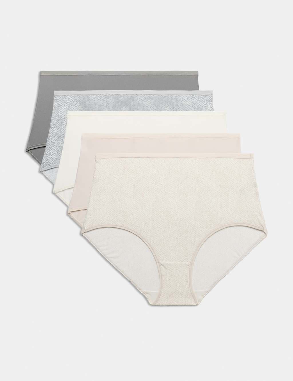 Marks & Spencer M&S 5pk Microfibre Full Briefs Grey Mix
