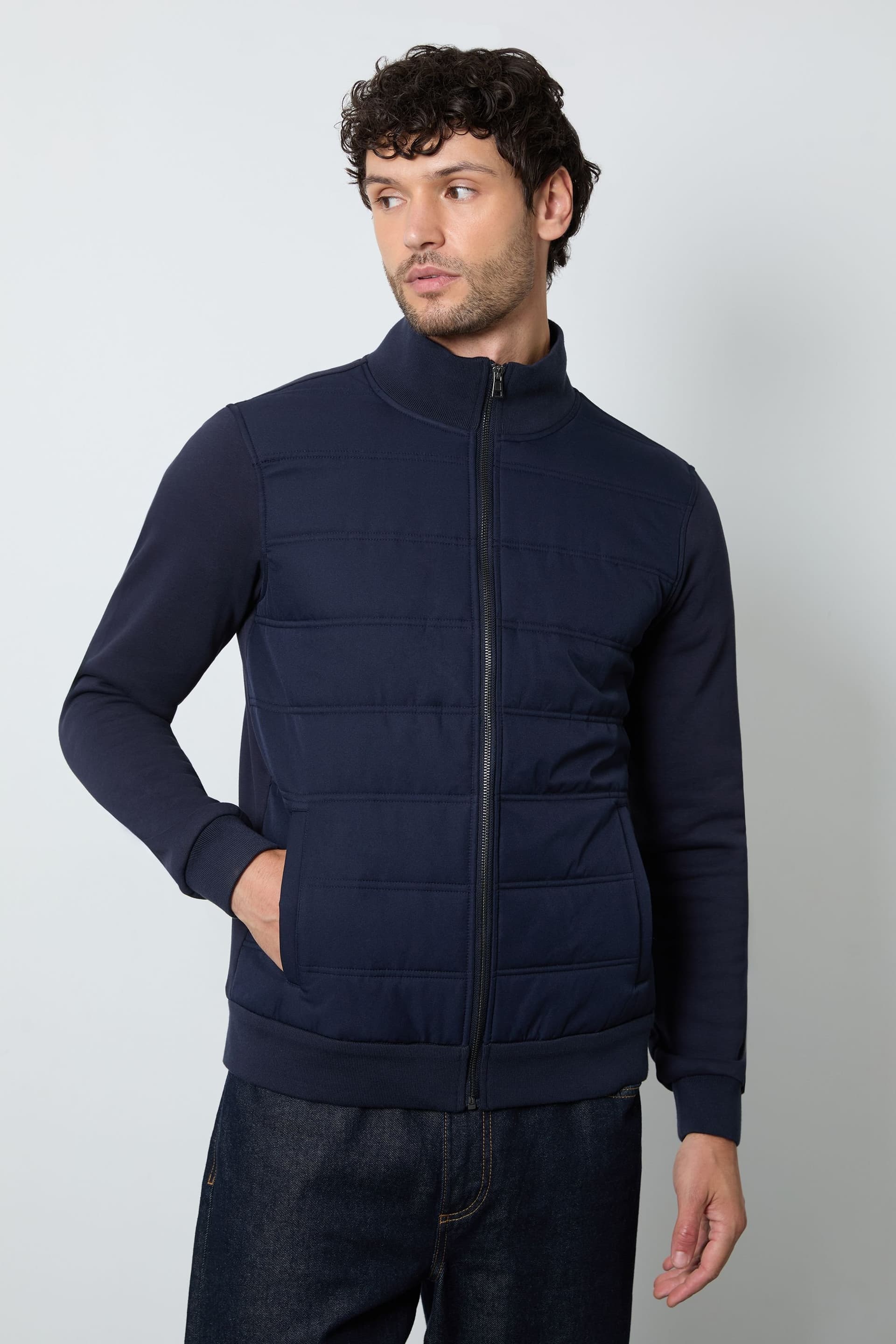 Burton Burton Men's Navy Hybrid Quilted Jacket