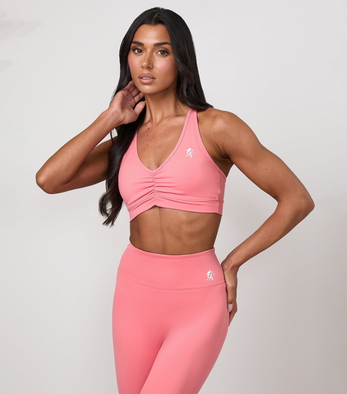 Gym King Women's Light Coral 365 Scrunch Sports Bra Gym King New Look